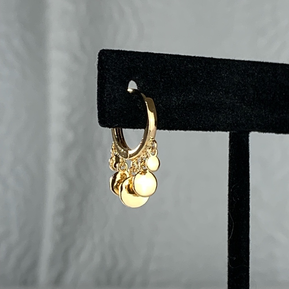 Gold and Silver Small Tassel Hoops - Picture 10 of 10